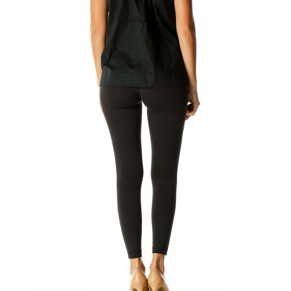 J.Crew Black Solid All Day Wear Blouse - Picture 3 of 3